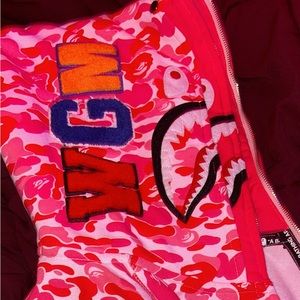 bape big abc camo shark wide full zip double hoodie